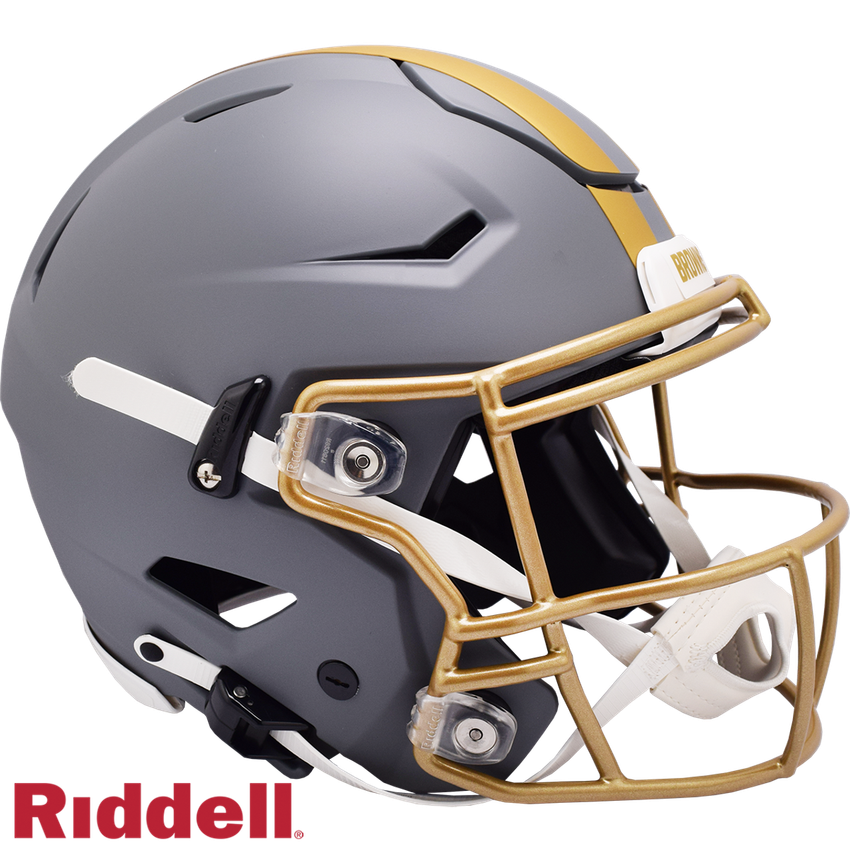 Cleveland Browns Helmet Riddell Authentic Full Size SpeedFlex Style Slate Alternate