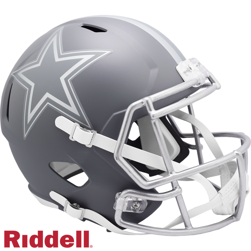 Dallas Cowboys Helmet Riddell Replica Full Size Speed Style Slate Alternate