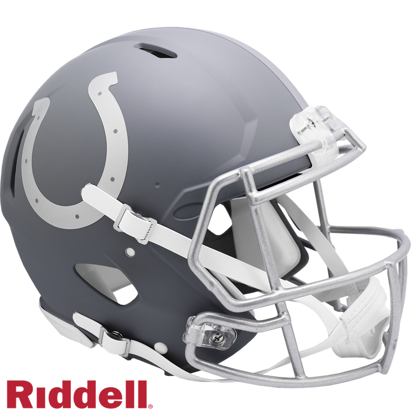 Indianapolis Colts Helmet Riddell Authentic Full Size Speed Style Slate Alternate