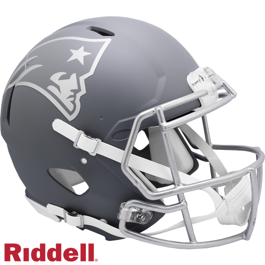 New England Patriots Helmet Riddell Authentic Full Size Speed Style Slate Alternate