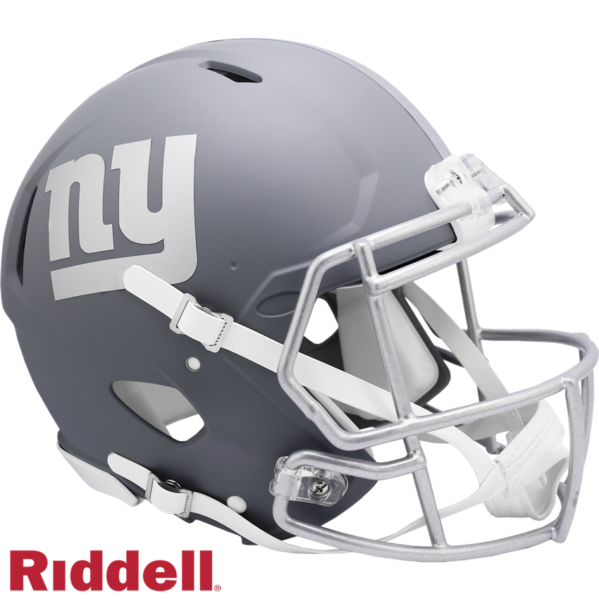 New York Giants Helmet Riddell Authentic Full Size Speed Style Slate Alternate