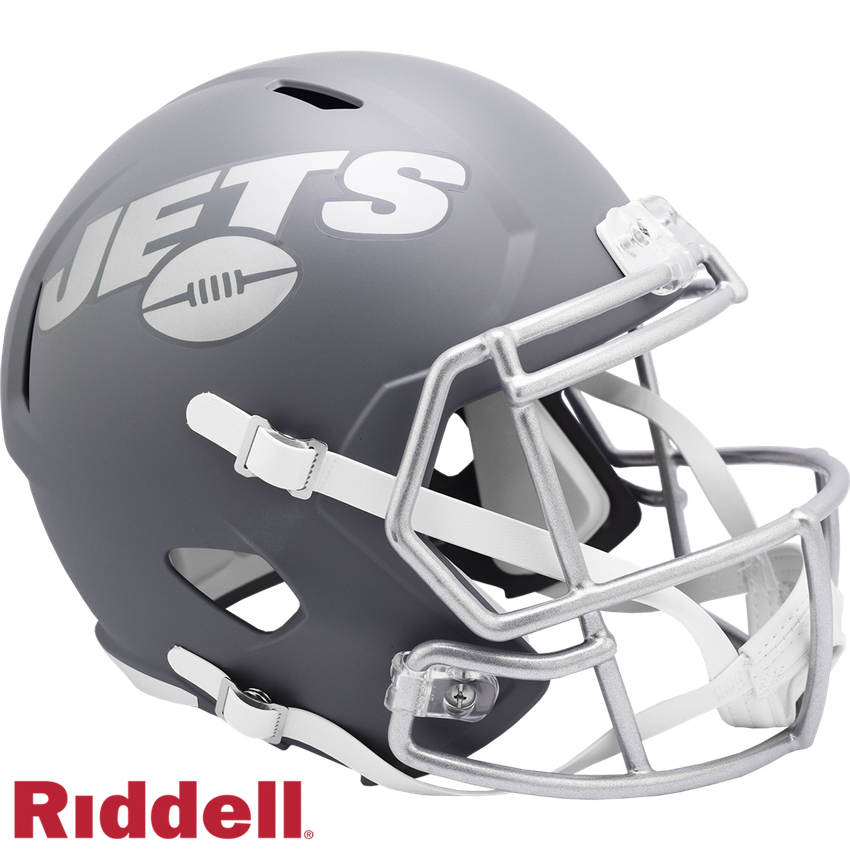New York Jets Helmet Riddell Replica Full Size Speed Style Slate Alternate