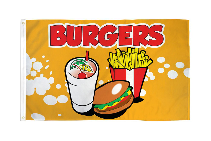 Burgers Flag 3x5ft Poly