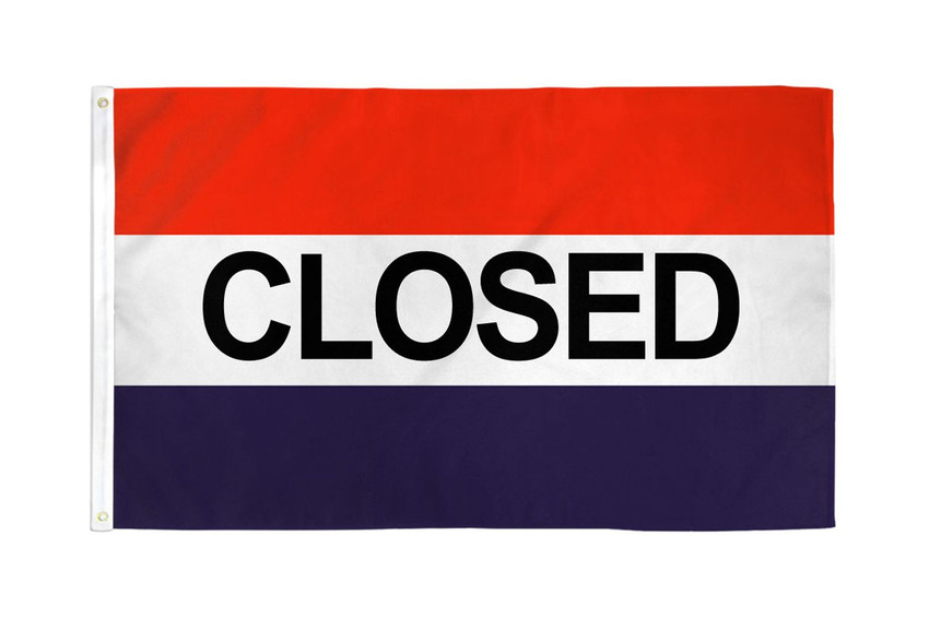 Closed Flag 3x5ft Poly