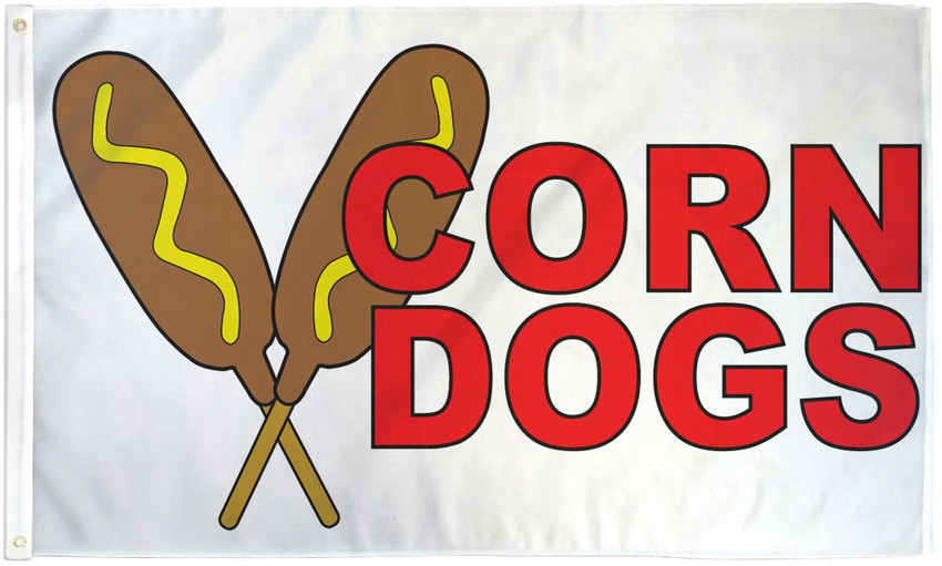 Corn Dogs Flag 3x5ft Poly