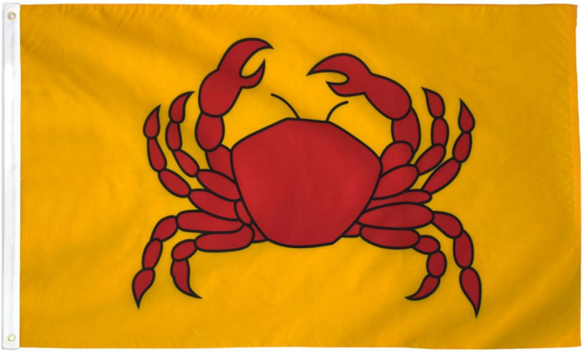 Crab Flag 3x5ft Poly