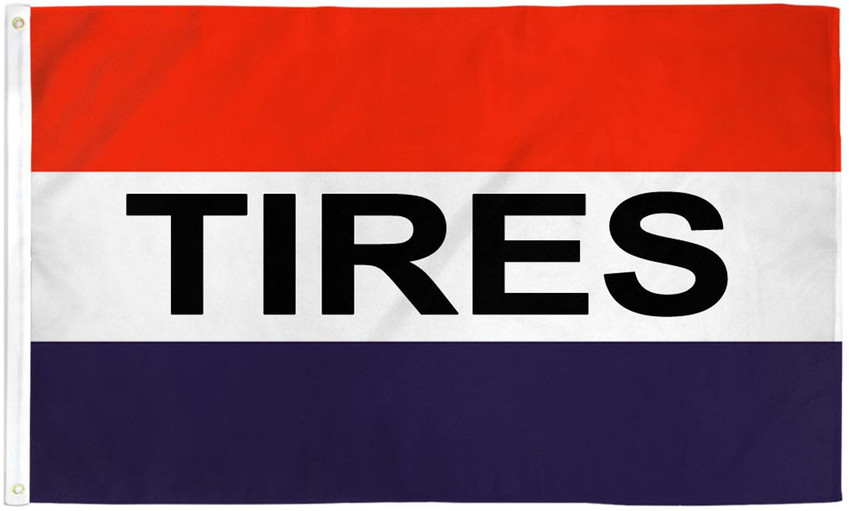 Tires Flag 3x5ft Poly