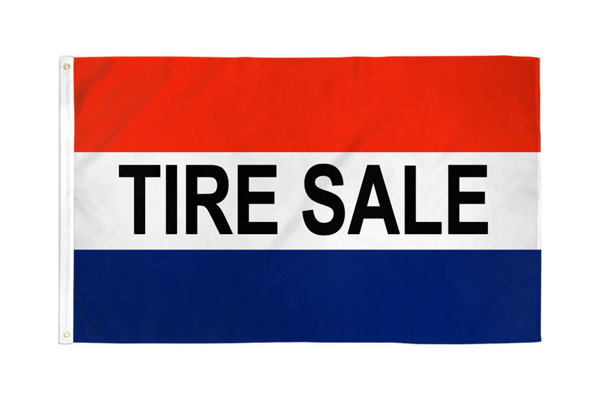 Tire Sale Flag 3x5ft Poly