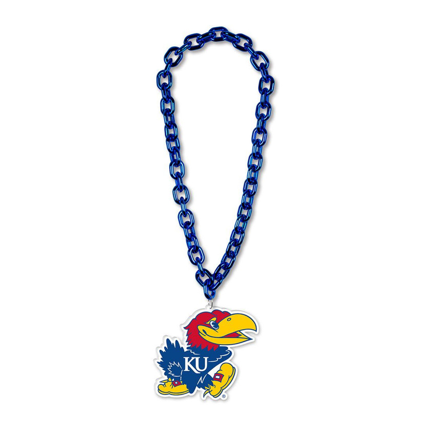 Kansas Jayhawks Necklace Fan Chain Necklace NCAA Foam Chain Fan Gear