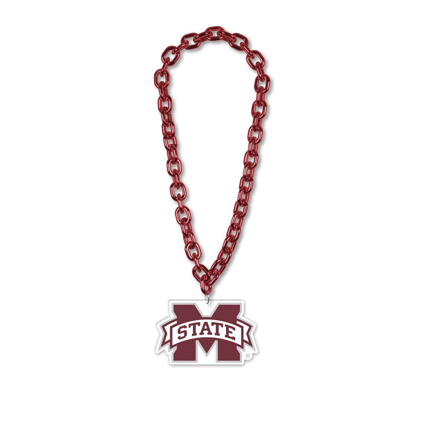 Mississippi State Bulldogs Necklace Fan Chain Necklace NCAA Foam Chain Fan Gear