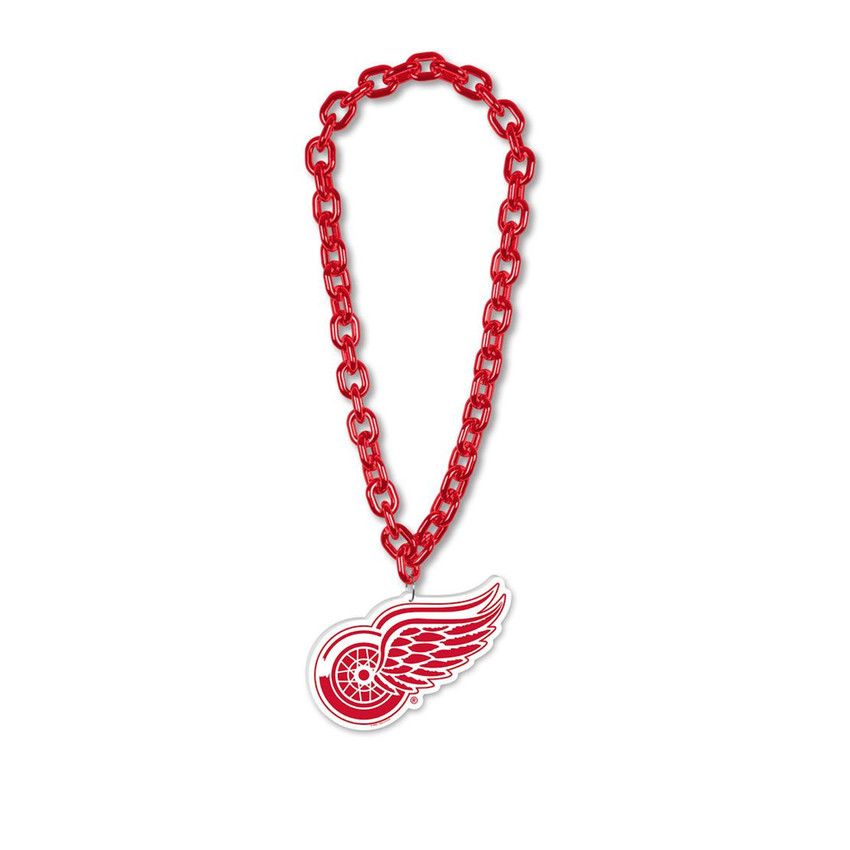 Detroit Red Wings Necklace Fan Chain Necklace NHL Foam Chain Fan Gear