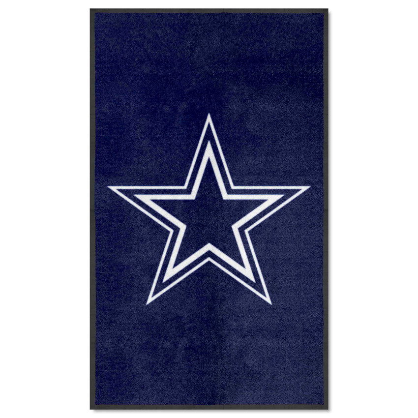 Dallas Cowboys 3X5 High-Traffic Mat with Durable Rubber Backing