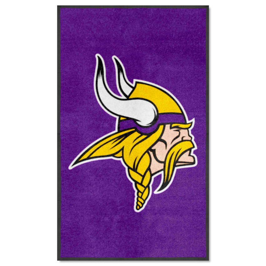 Minnesota Vikings 3X5 High-Traffic Mat with Durable Rubber Backing