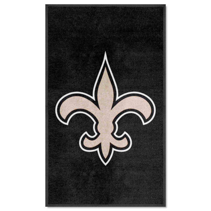 New Orleans Saints 3X5 High-Traffic Mat with Durable Rubber Backing