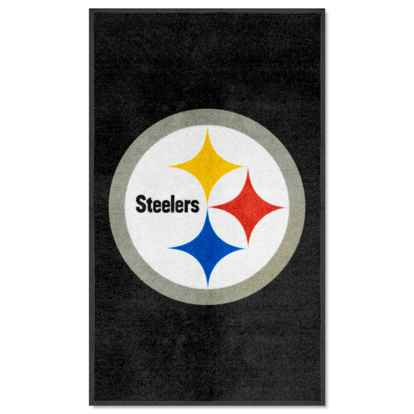 Pittsburgh Steelers 3X5 High-Traffic Mat with Durable Rubber Backing