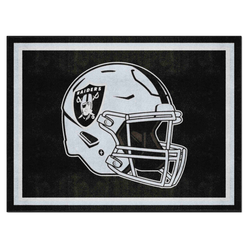 Las Vegas Raiders 8ft. x 10 ft. Plush Area Rug Raiders Helmet Logo