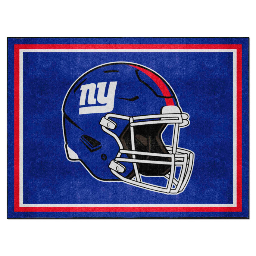 New York Giants 8ft. x 10 ft. Plush Area Rug Giants Helmet Logo
