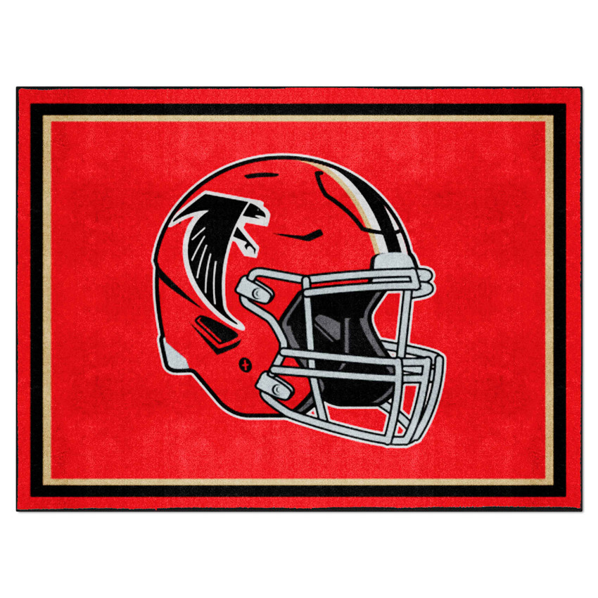 Atlanta Falcons 8ft. x 10 ft. Plush Area Rug Falcons Retro Helmet Logo
