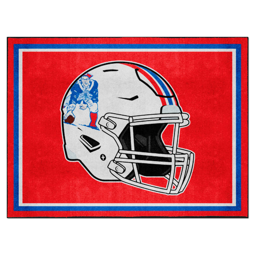 New England Patriots 8ft. x 10 ft. Plush Area Rug Patriots Retro Helmet Logo