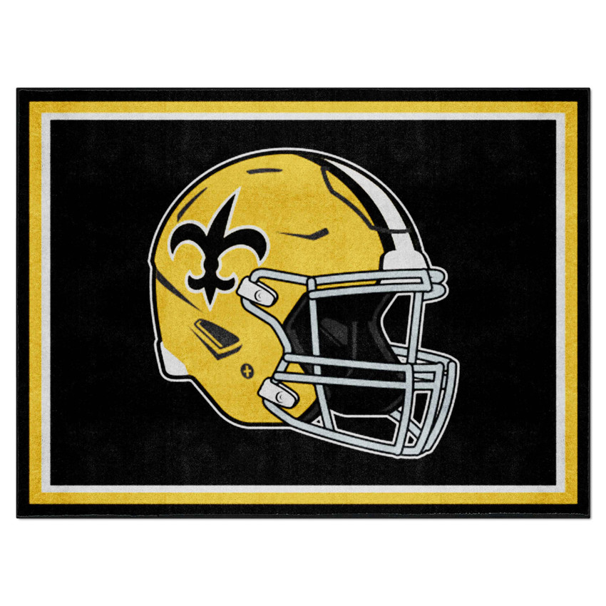 New Orleans Saints 8ft. x 10 ft. Plush Area Rug Saints Retro Helmet Logo
