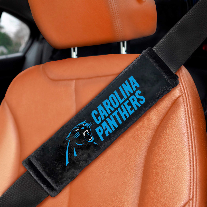 Carolina Panthers Embroidered Seatbelt Pad - Pair