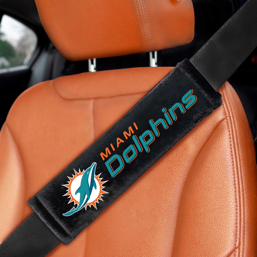 Miami Dolphins Embroidered Seatbelt Pad - Pair