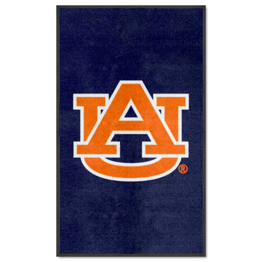 Auburn Tigers 3X5 High-Traffic Mat with Durable Rubber Backing - Portrait Orientation