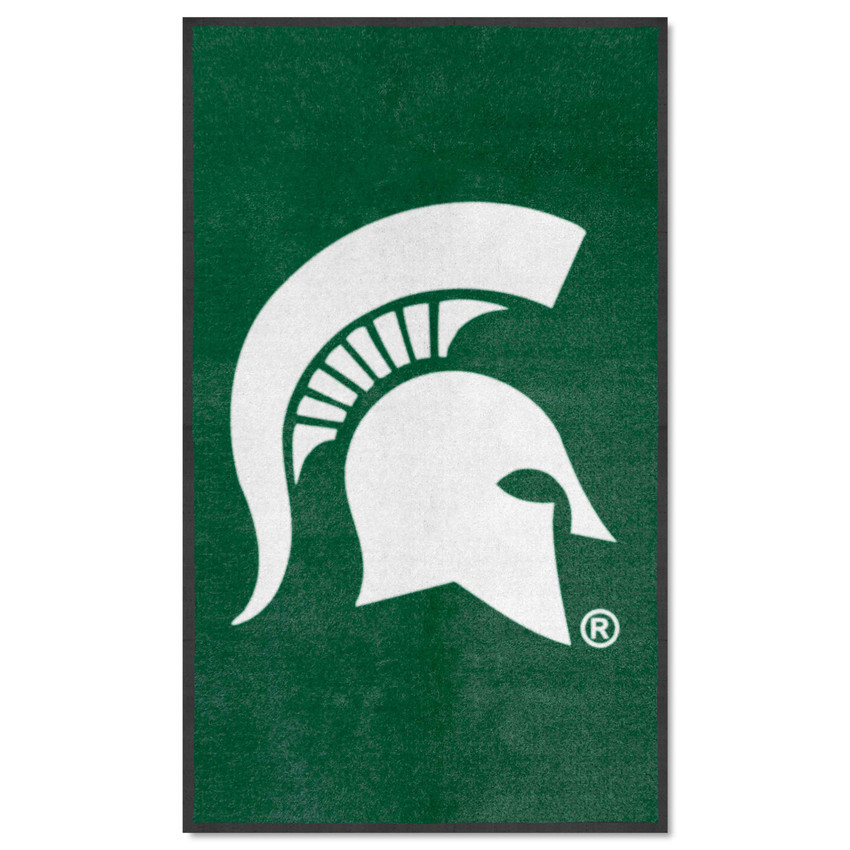 Michigan State Spartans 3X5 High-Traffic Mat with Durable Rubber Backing - Portrait Orientation