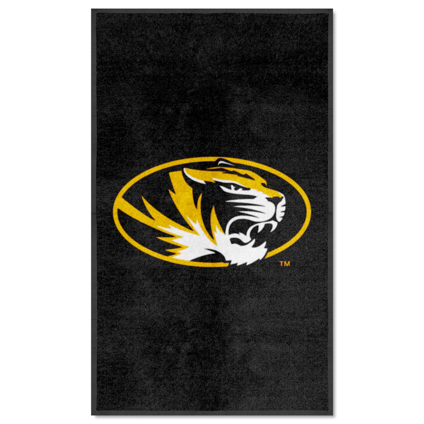 Missouri Tigers 3X5 High-Traffic Mat with Durable Rubber Backing - Portrait Orientation