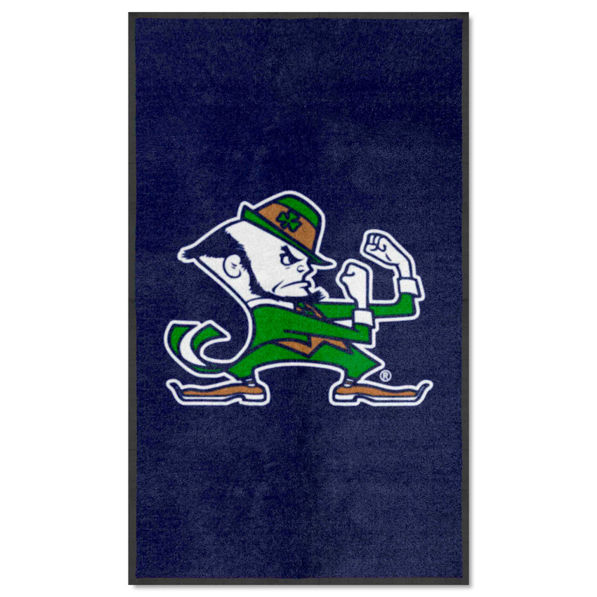 Notre Dame Fighting Irish 3X5 High-Traffic Mat with Durable Rubber Backing - Portrait Orientation
