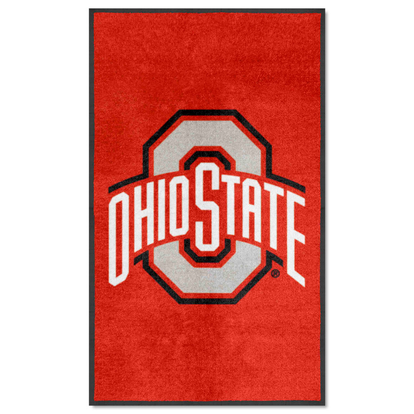 Ohio State Buckeyes 3X5 High-Traffic Mat with Durable Rubber Backing - Portrait Orientation