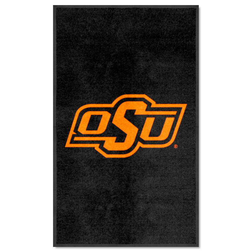 Oklahoma State Cowboys 3X5 High-Traffic Mat with Durable Rubber Backing - Portrait Orientation