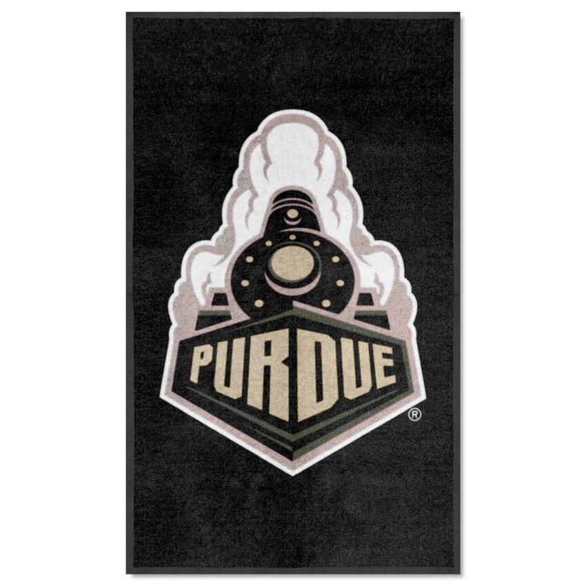Purdue Boilermakers 3X5 High-Traffic Mat with Durable Rubber Backing - Portrait Orientation