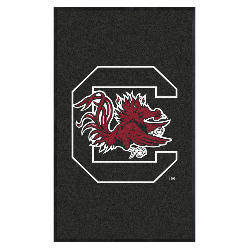 South Carolina Gamecocks 3X5 High-Traffic Mat with Durable Rubber Backing - Portrait Orientation