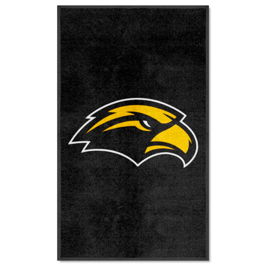 Southern Miss Golden Eagles 3X5 High-Traffic Mat with Durable Rubber Backing - Portrait Orientation