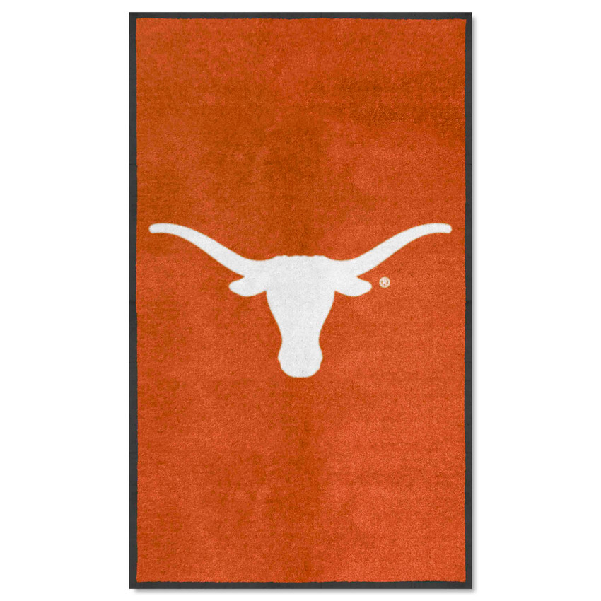 Texas Longhorns 3X5 High-Traffic Mat with Durable Rubber Backing - Portrait Orientation