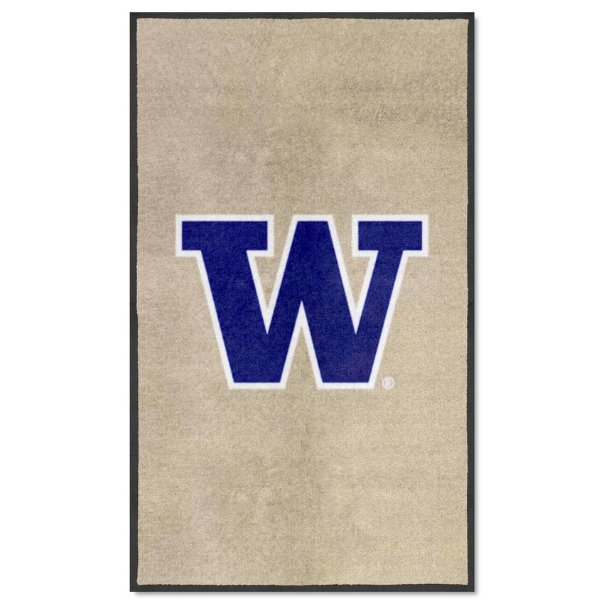 Washington Huskies 3X5 High-Traffic Mat with Durable Rubber Backing - Portrait Orientation