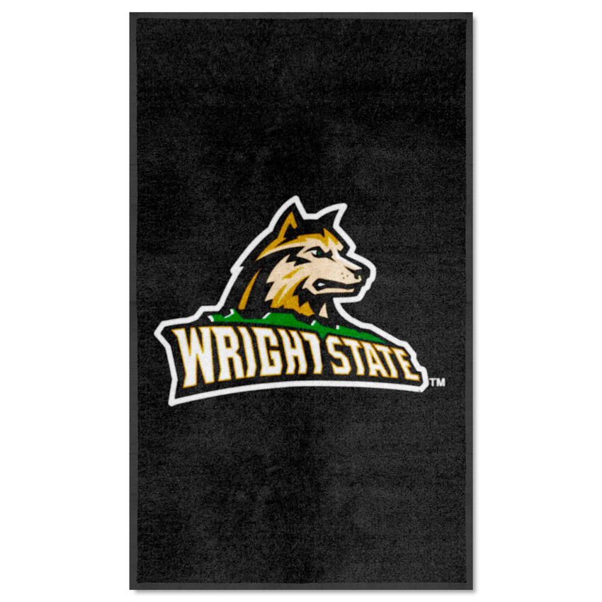 Wright State Raiders 3X5 High-Traffic Mat with Durable Rubber Backing - Portrait Orientation