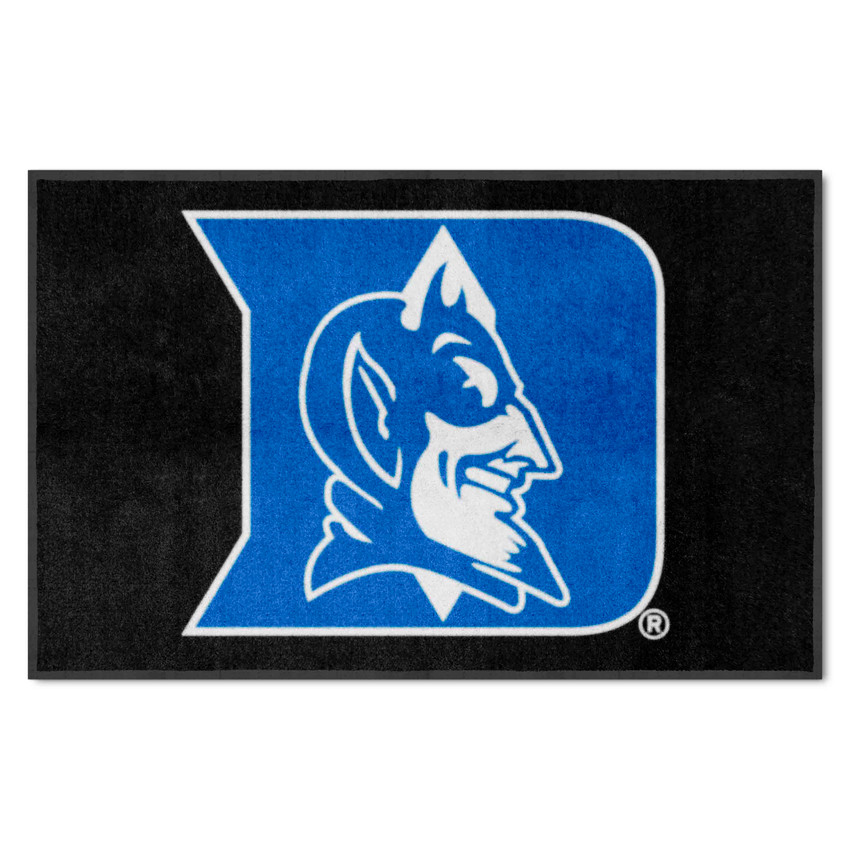 Duke Blue Devils 4X6 High-Traffic Mat with Durable Rubber Backing - Landscape Orientation