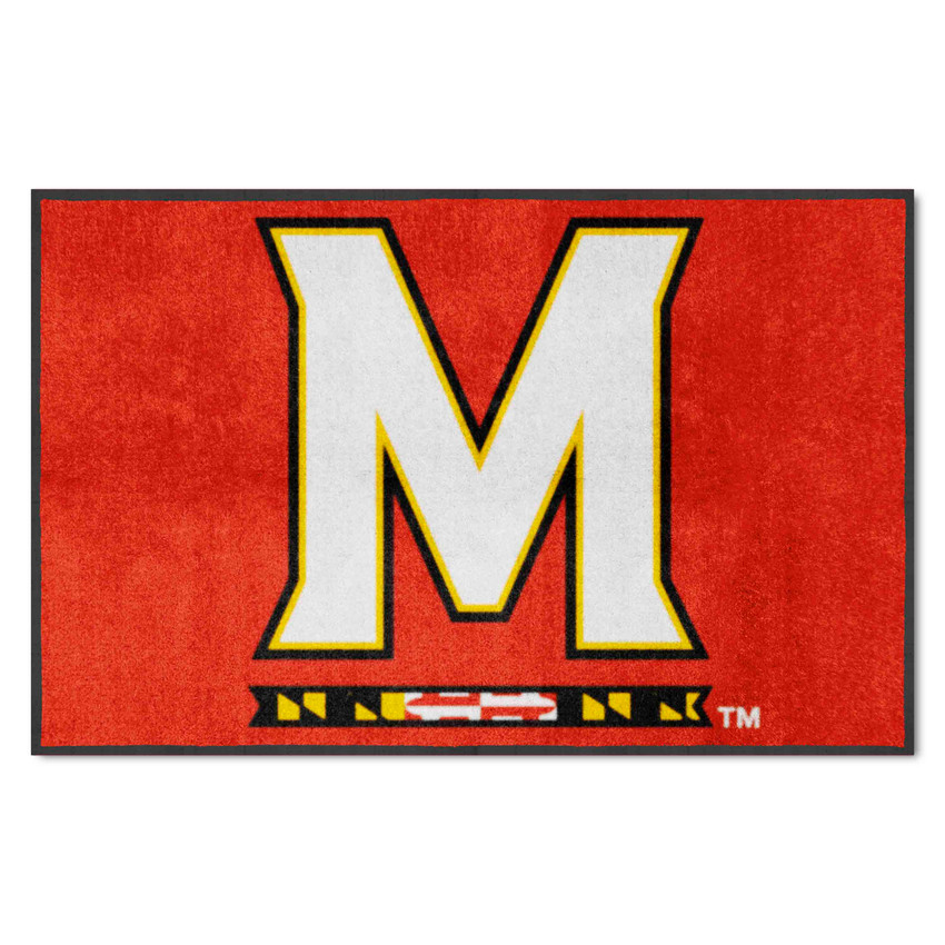 Maryland Terrapins 4X6 High-Traffic Mat with Durable Rubber Backing - Landscape Orientation