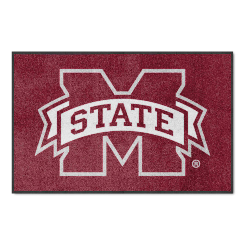 Mississippi State Bulldogs 4X6 High-Traffic Mat with Durable Rubber Backing - Landscape Orientation