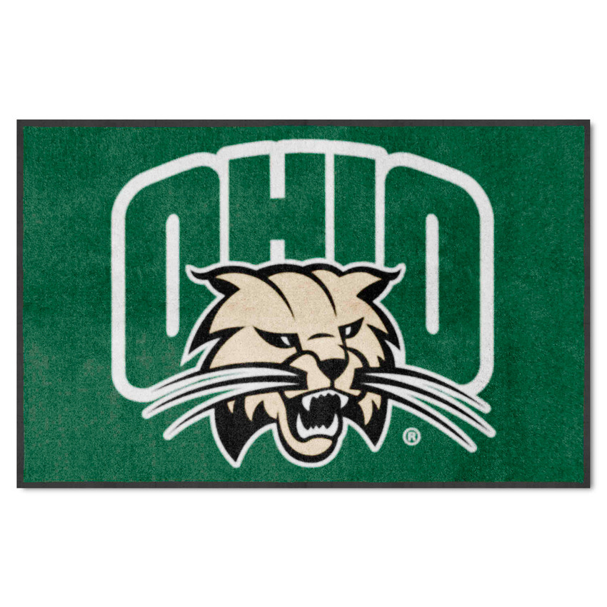 Ohio Bobcats 4X6 High-Traffic Mat with Durable Rubber Backing - Landscape Orientation
