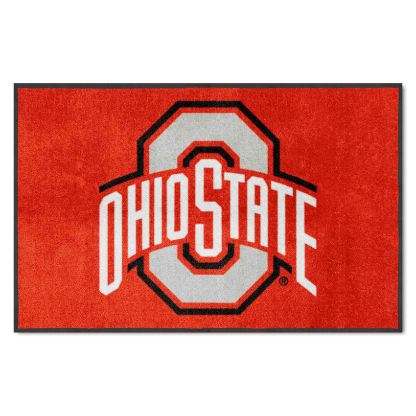 Ohio State Buckeyes 4X6 High-Traffic Mat with Durable Rubber Backing - Landscape Orientation