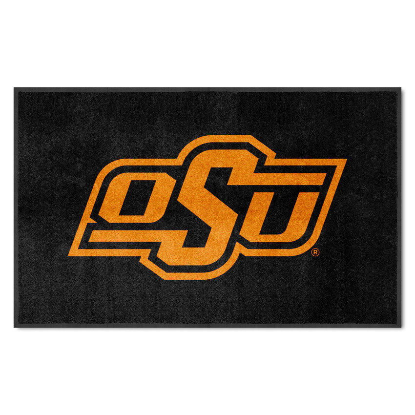 Oklahoma State Cowboys 4X6 High-Traffic Mat with Durable Rubber Backing - Landscape Orientation