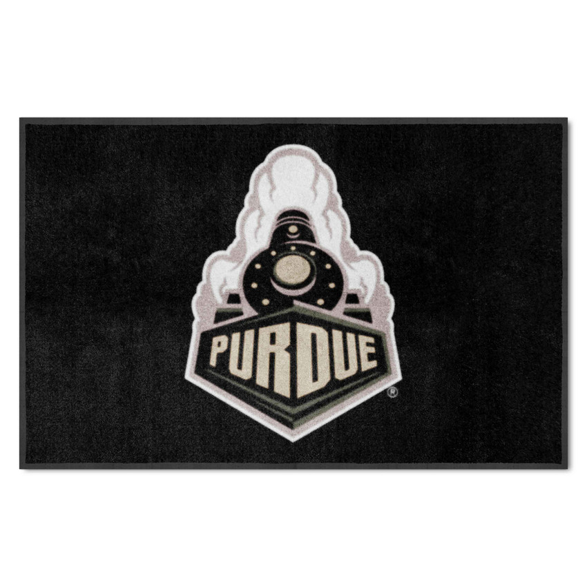 Purdue Boilermakers 4X6 High-Traffic Mat with Durable Rubber Backing - Landscape Orientation
