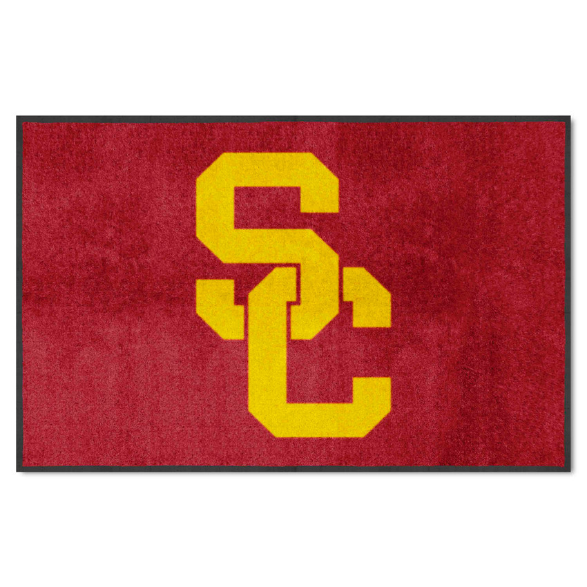 Southern California Trojans 4X6 High-Traffic Mat with Durable Rubber Backing - Landscape Orientation