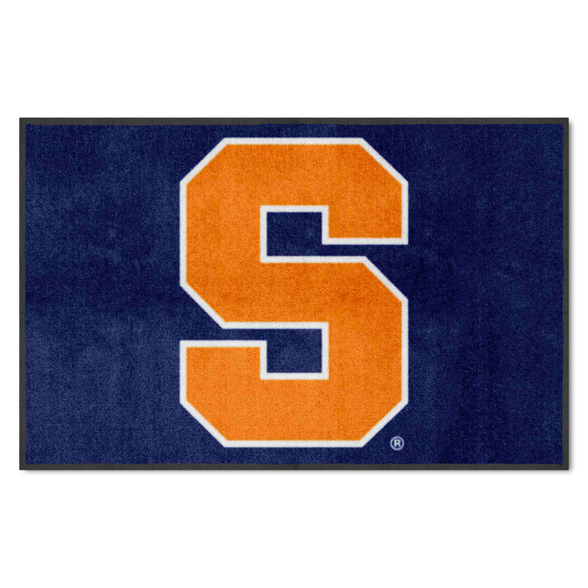 Syracuse Orange 4X6 High-Traffic Mat with Durable Rubber Backing - Landscape Orientation