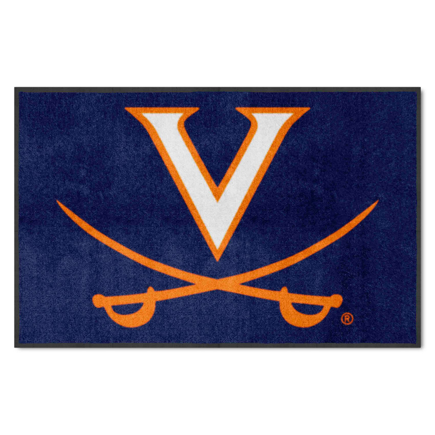 Virginia Cavaliers 4X6 High-Traffic Mat with Durable Rubber Backing - Landscape Orientation