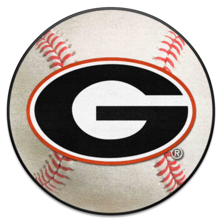 Georgia Bulldogs Baseball Rug - 27in. Diameter A