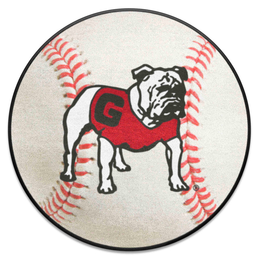 Georgia Bulldogs Baseball Rug - 27in. Diameter E